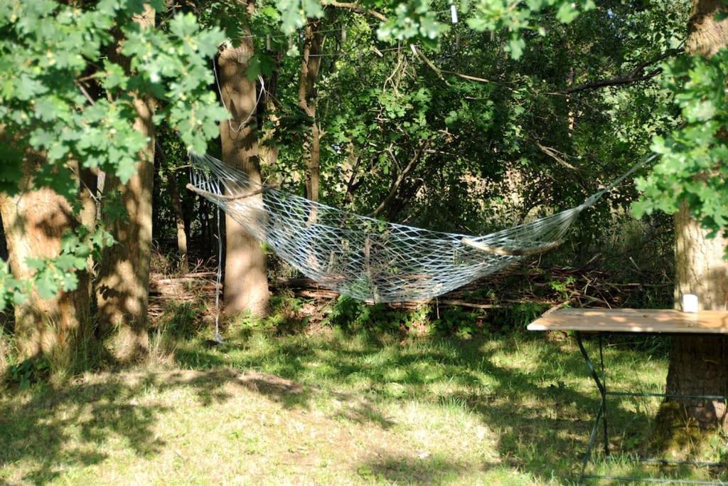 Romantisches Studio Am Waldesrand Mit Gartensauna Schwarz Zewnętrze zdjęcie
